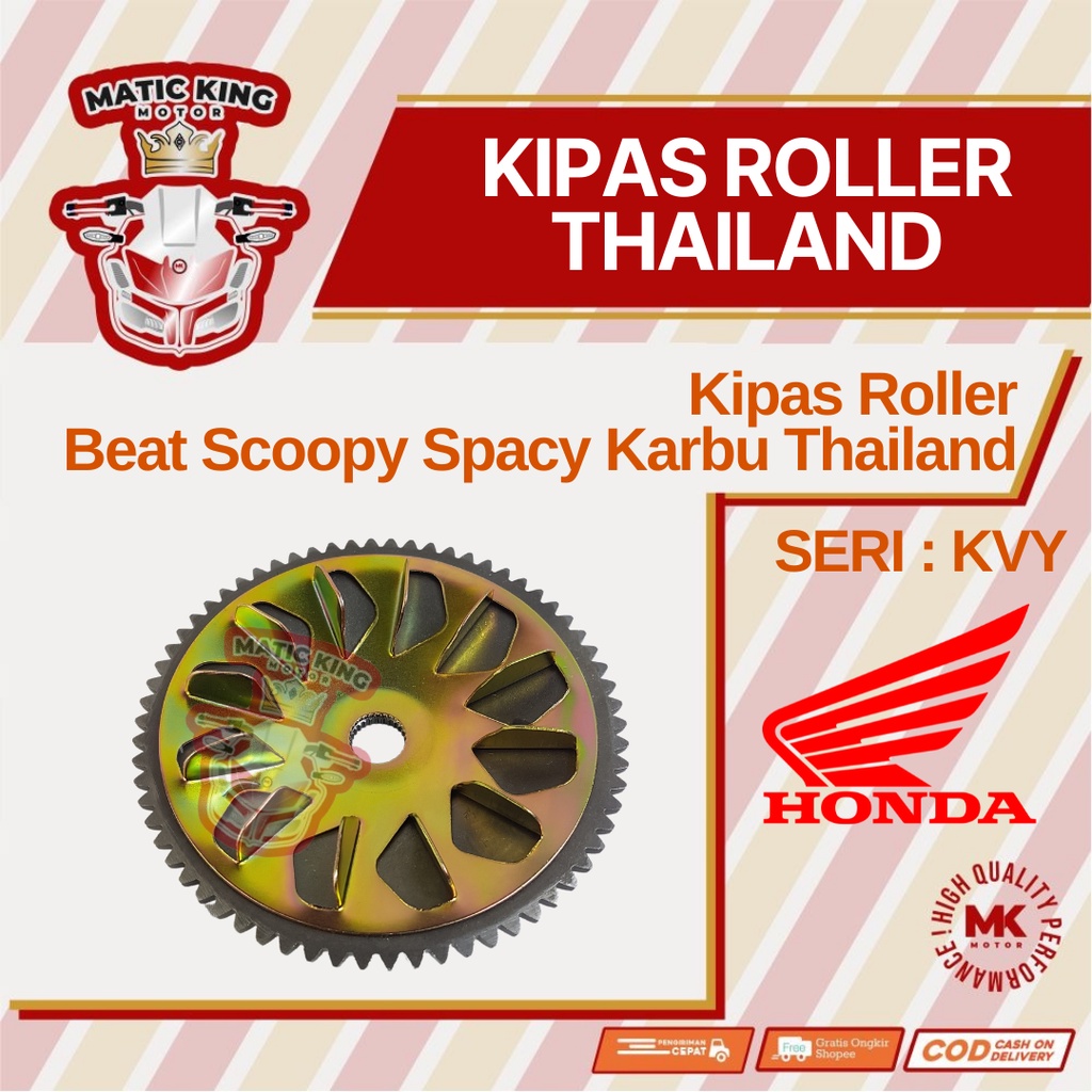 Kipas Lawan Rumah Roller Beat Scoopy Spacy 110 Karburator KVY  Thailand