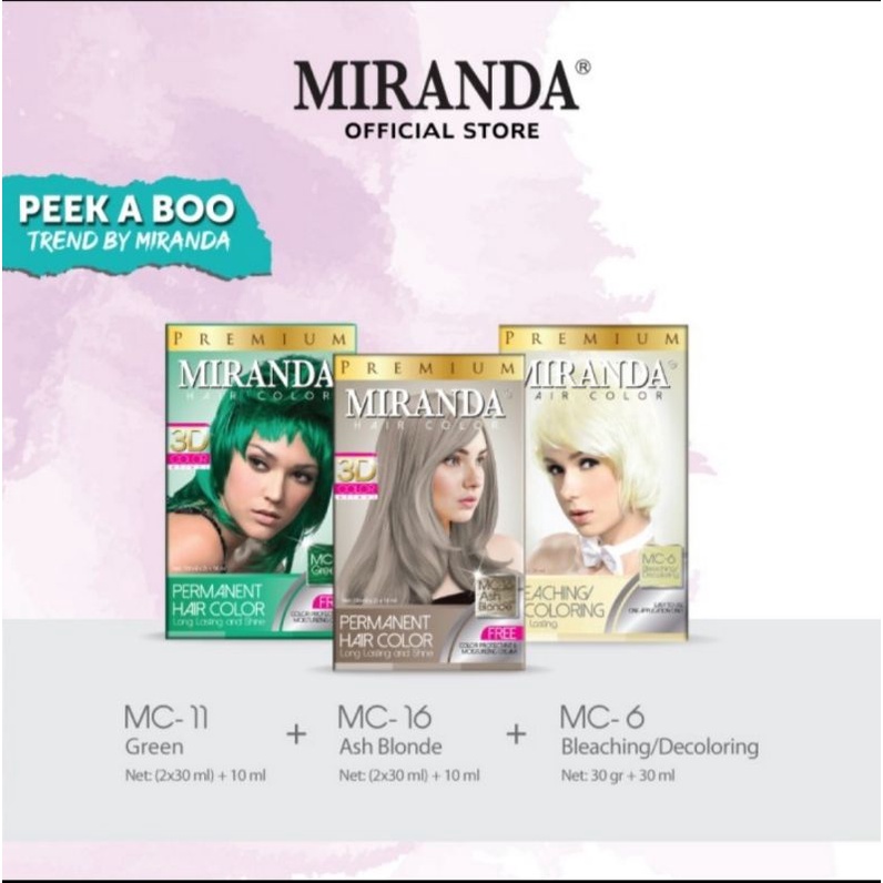 MIRANDA Premium Hair Colour / Semir Rambut / Cat Rambut Miranda 30ml