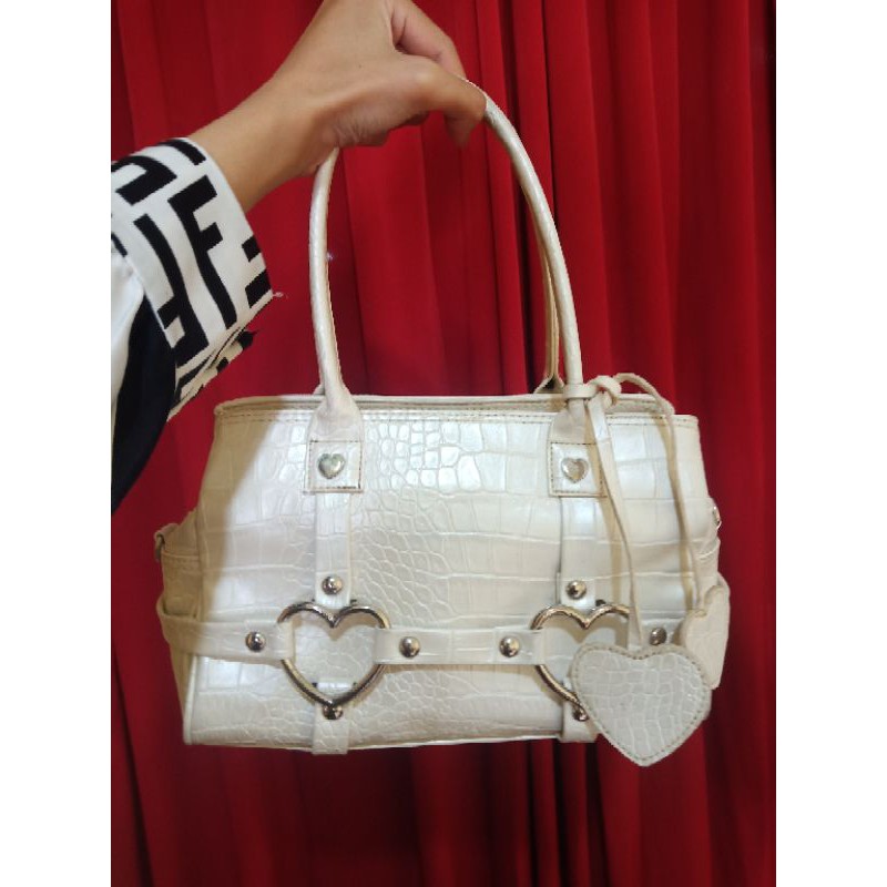 Preloved Tas Dima Borsa Croco Putih