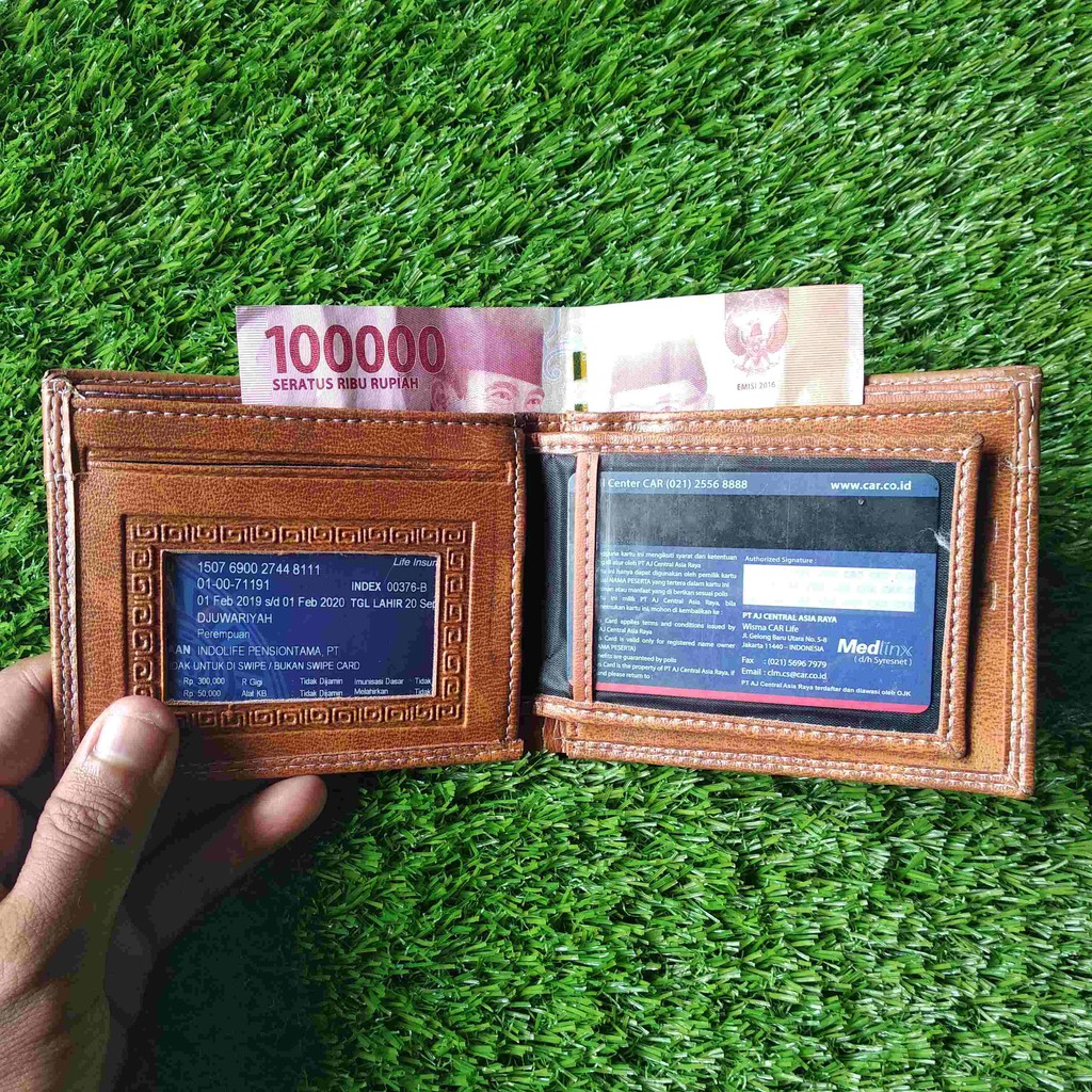 Dompet Pria Murah Coklat Kulit Sintetis