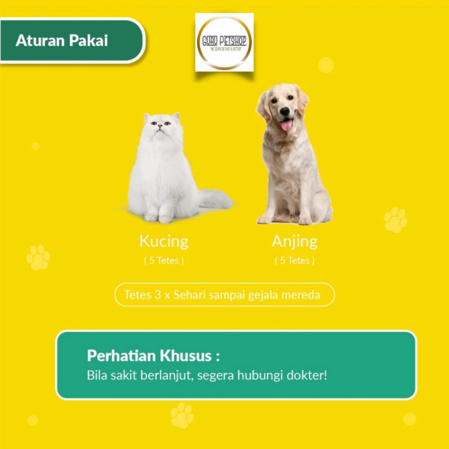 Oflu Premium 20ml Obat Flu Batuk Pilek Kucing Anjing Oflu Herbal