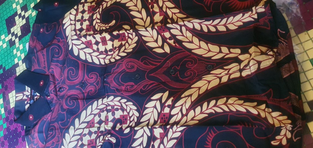 (bisa Cod) Hem Kemeja Batik Pria Slim Fit Modern Mewah Kualitas