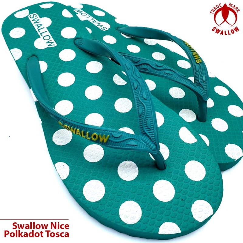 ✨NAGIHI✨ Swallow NICE Polkadot - Sandal Japit Wanita Original Swallow - Sendal Jepit/sandal asli indonesia