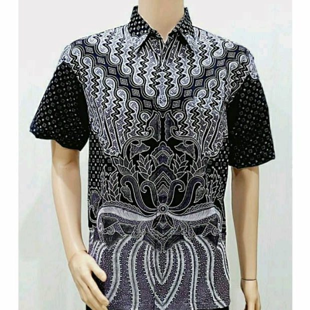 Kemeja Pria Jumbo Batik Lengan Pendek 4L-5L Hem Big Size XXXL Batik Seragam ZR-Pr