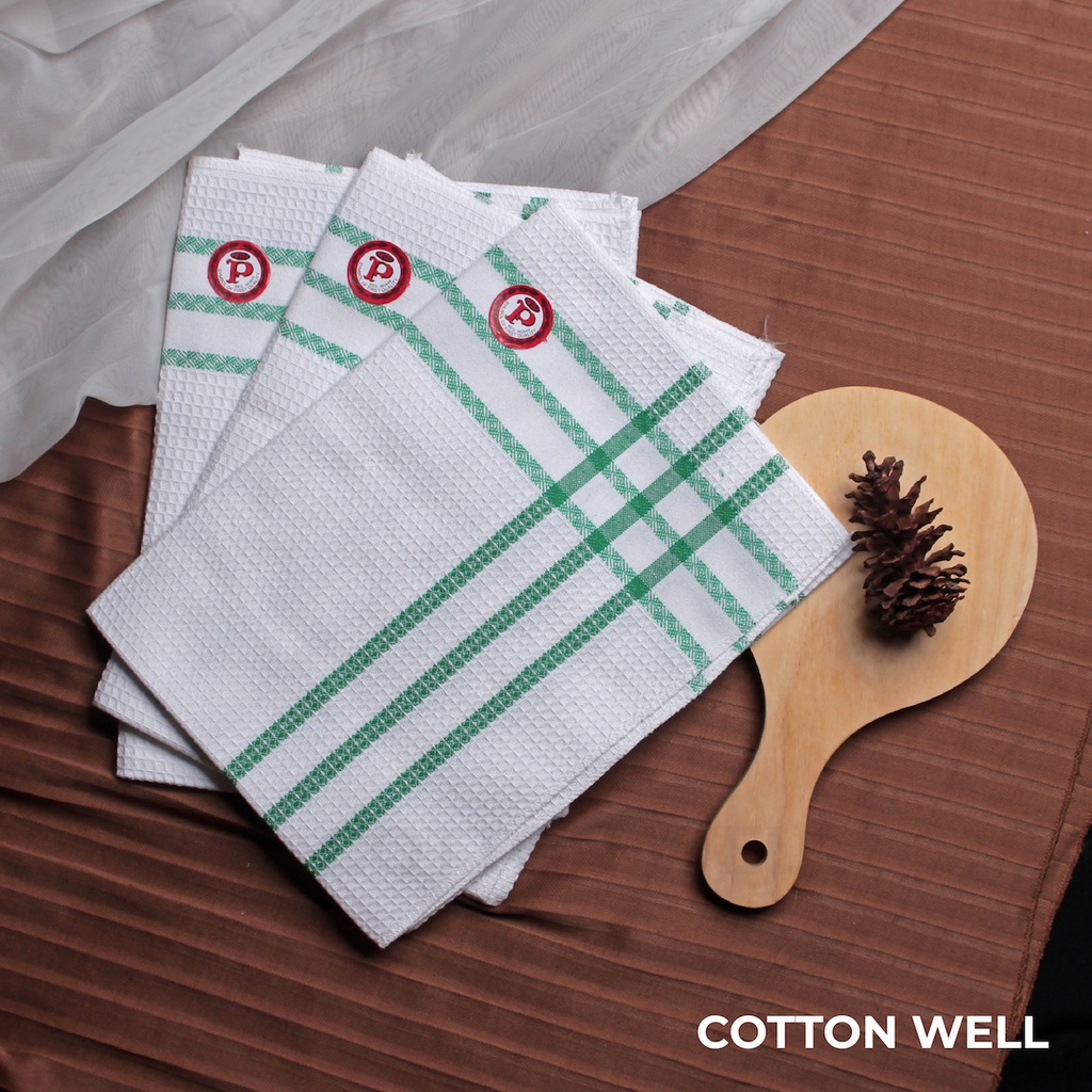 Serbet Isi 12 pcs Kain Lap Dapur isi Serbet Jumbo 61cm x 62cm Lap Gantung Lap Piring Jumbo Cotton Well Tebal Serap Air