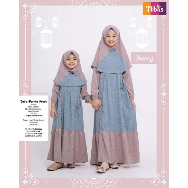 GAMIS ANAK ESTA SARIMBIT NIBRAS TERBARU 2021