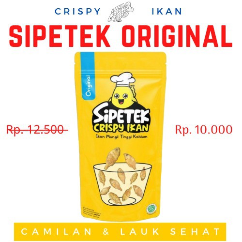 

SIPETEK CRISPY IKAN ORIGINAL 50GR MAKANAN INSTANT SEHAT MAKANAN RINGAN BALITA ANAK REMAJA MPASI IBU HAMIL LANSIA / SIPETEK RASA ORI KEJU BBQ RENDANG RUMPUT LAUT PEDAS LAUK UDANG REBON KENTANG SAMBAL TABUR IKAN ROA SAMBAL TABUR REBON TERI KENTANG ABON TUNA