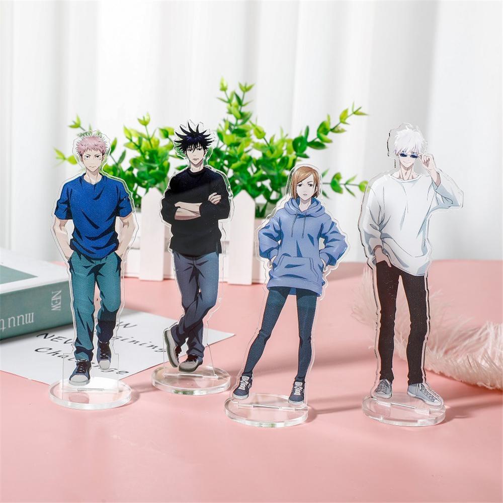 LANFY Cute Anime Jujutsu Kaisen Model Toy Itadori Yuuji Jujutsu Kaisen Figure Stand Desk Decor Model Plate Action Figure Figure Decoration Desktop  Decorate Fushigura Megumi Satoru Gojou