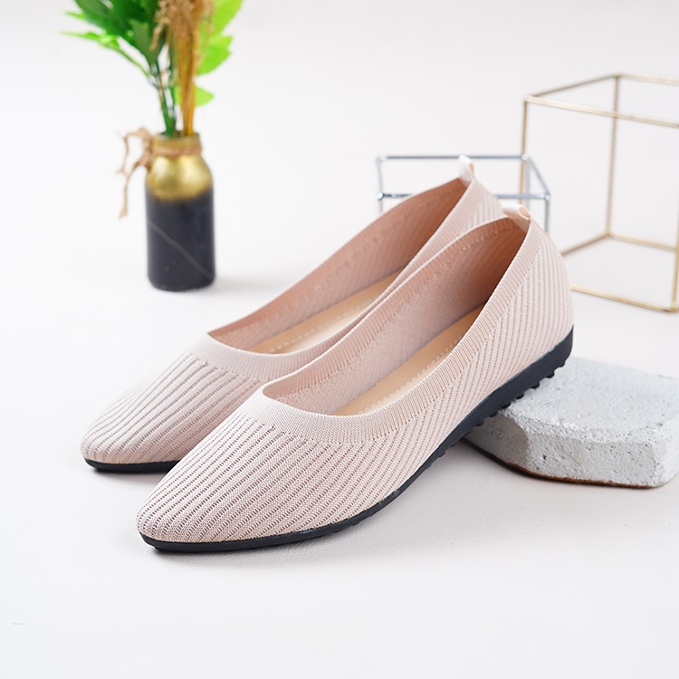 Sepatu wanita terbaru 2022/Sepatu Kekinian/Sepatu Flat Slip-On/Sepatu Balet/Sepatu Flat &amp; Ballerina/Bahan Rajut