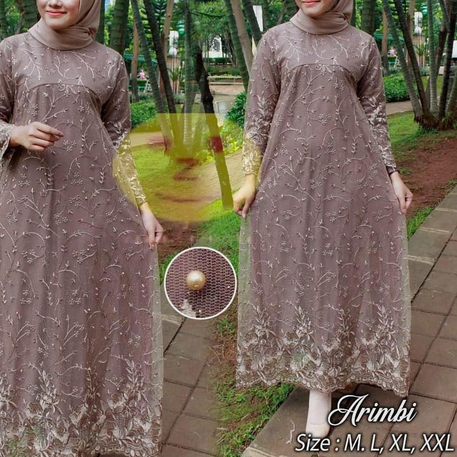 ✦ Pasca [11.11] ✦ Arimbi Model Baju Gamis Brokat modern Terbaru 2020 JUMBO LD 120 FULL MEMUTAR :)