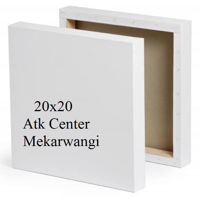

Canvas Lukis Frame Kayu Ukuran 20 x 20 Untuk Cat acrylic / Cat Minyak / Canvas Putih
