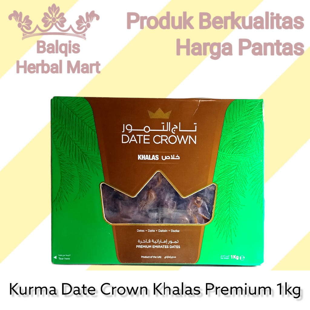 

(100% ASLI) Kurma KHALAS DATE CROWN 1kg 1 kg