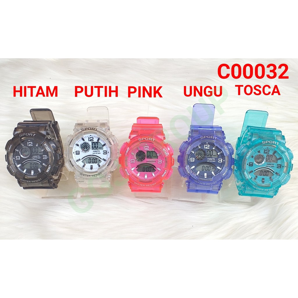 DC C ( C00032 ) JAM TANGAN SPORT DEWASA HARGA GROSIR/ WATER RESISTANT 3 ATM / TAHAN AIR