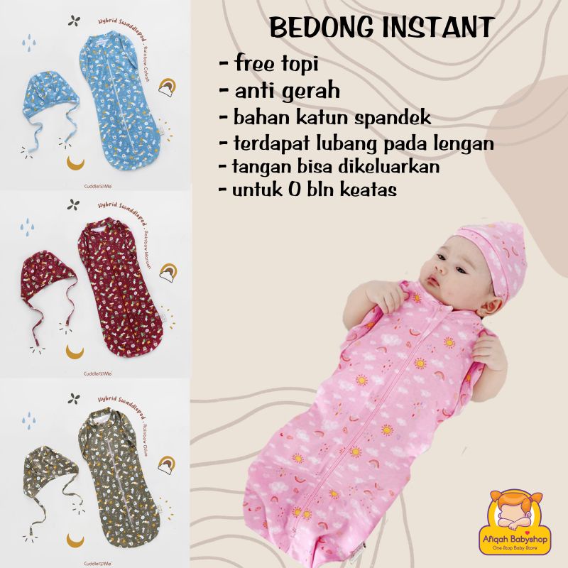 Bedong instant cuddleme / hybrid swaddlepop