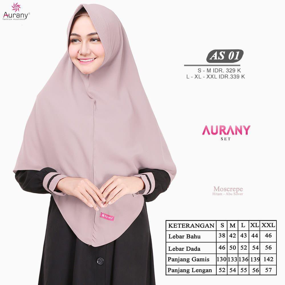 GAMIS SYARI GSA 21 HITAM  II AURANY