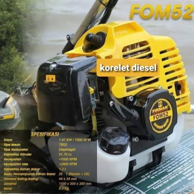 Mesin Tempel Perahu Karet Firman Fom52