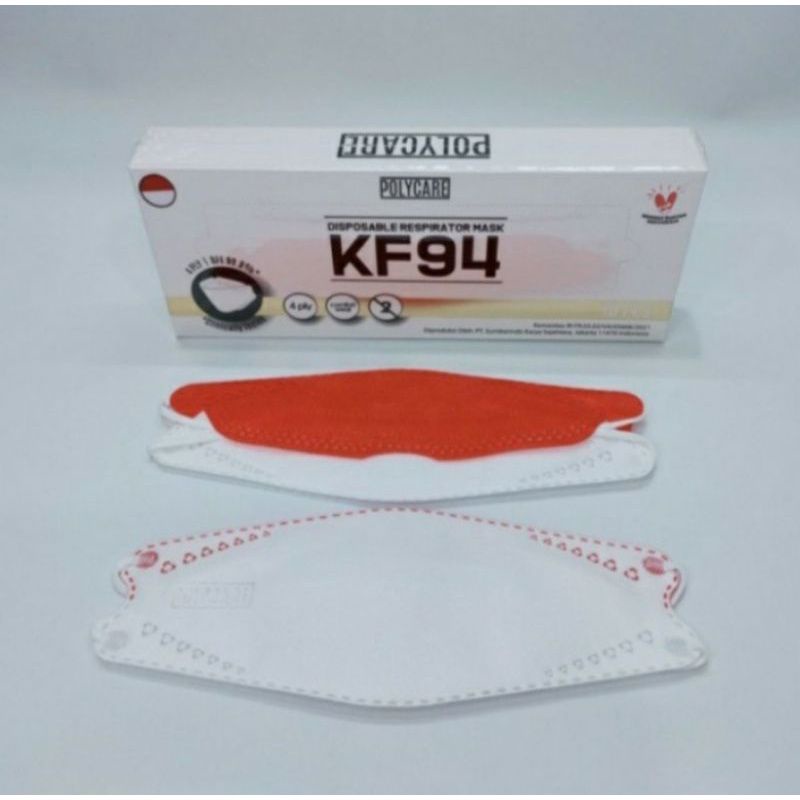 masker merah putih/masker polycare kf94 4ply
