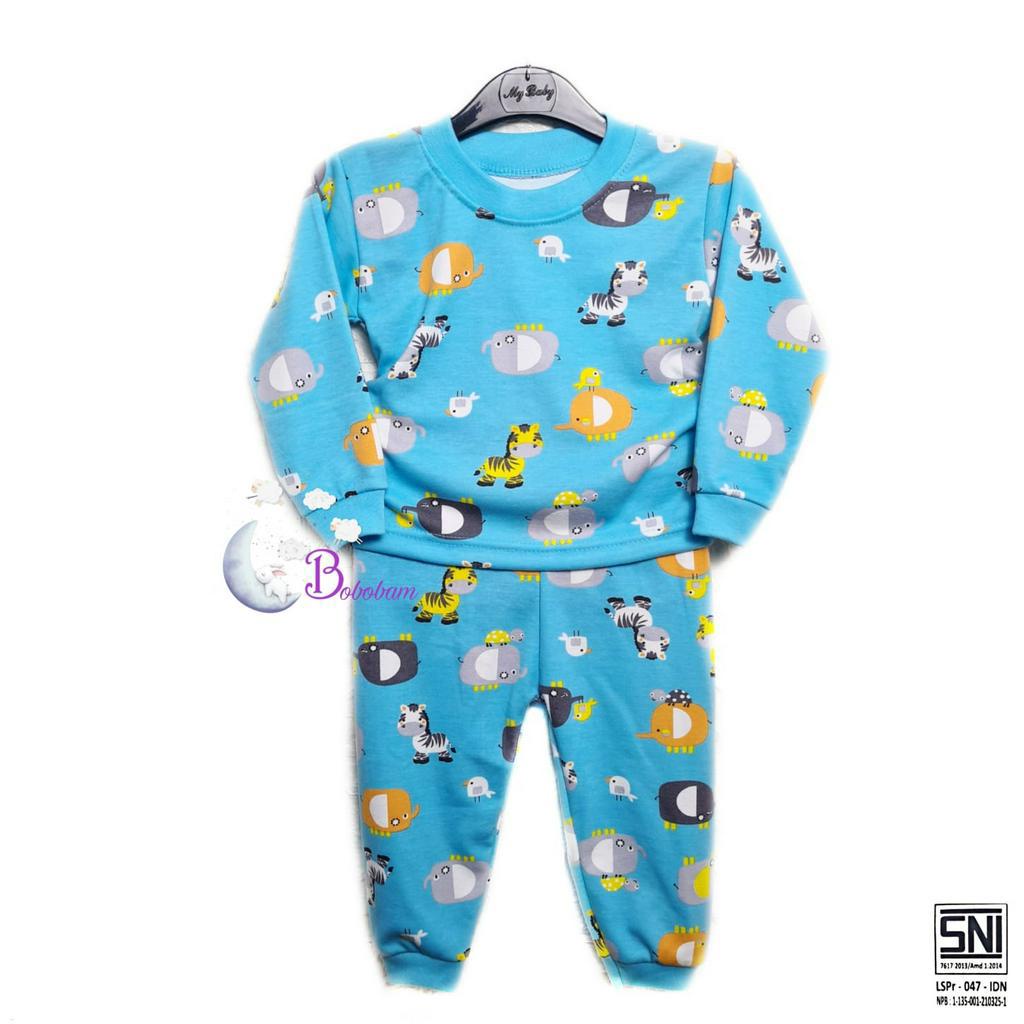 BOBOBAM BAJU TIDUR BAYI LUCU PIYAMA COWO SETELAN PAJAMA LAKI LAKI TRENDY