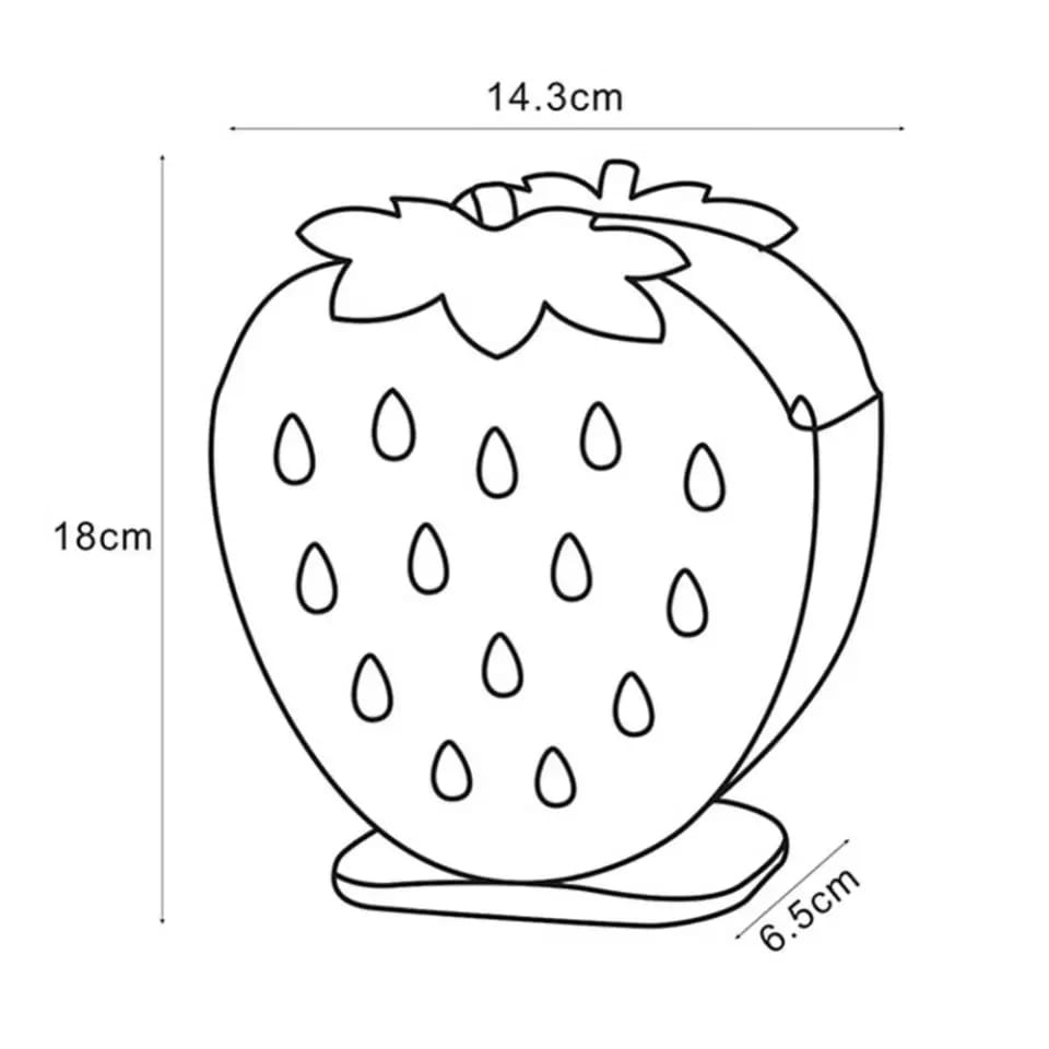 Tempat Tirisan Sendok Garpu Motif Strawberry Multifungsi Serbaguna