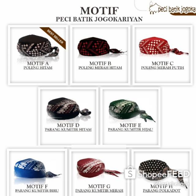 Peci Udeng Batik Khas Jogokariyan