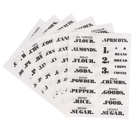 Food Jar Label Sticker - Stiker Label Toples Makanan (132pcs)