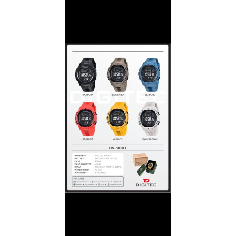 JAM TANGAN PRIA DIGITEC 8100 ORIGINAL