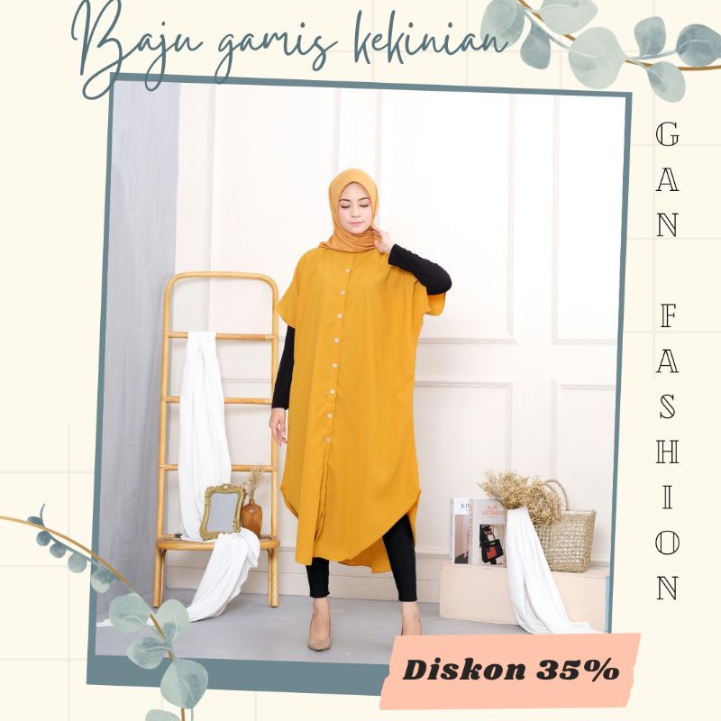 DRESS OUTER - BAJU GAMIS SYAR'I MURAH KEKINIAN DRESS WANITA MUSLIM TERLARIS MOTIF POLOS PREMIUM FULL