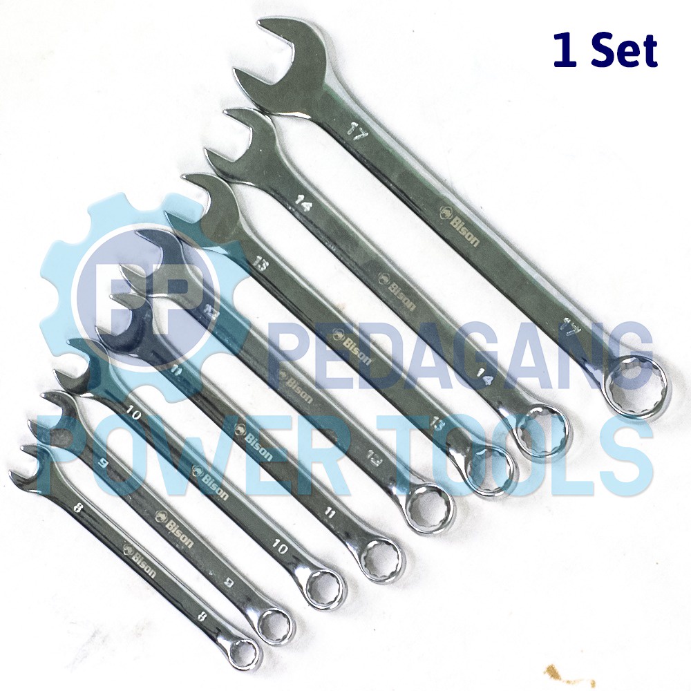 BISON 8-32 MM KUNCI RING PAS SET 14 PCS COMBINATION WRENCH RINGPAS