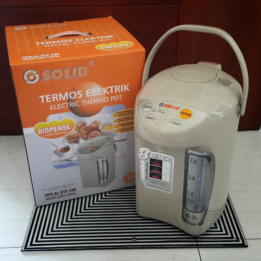 SOLID ETP 430 - Termos Elektrik / Termos Listrik 4,3 Liter