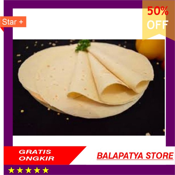 

Tortila Catering Crispy 17 cm isi 10 pcs - Libanes Kulit Kebab Diameter 16 cm Khusus GO JEK