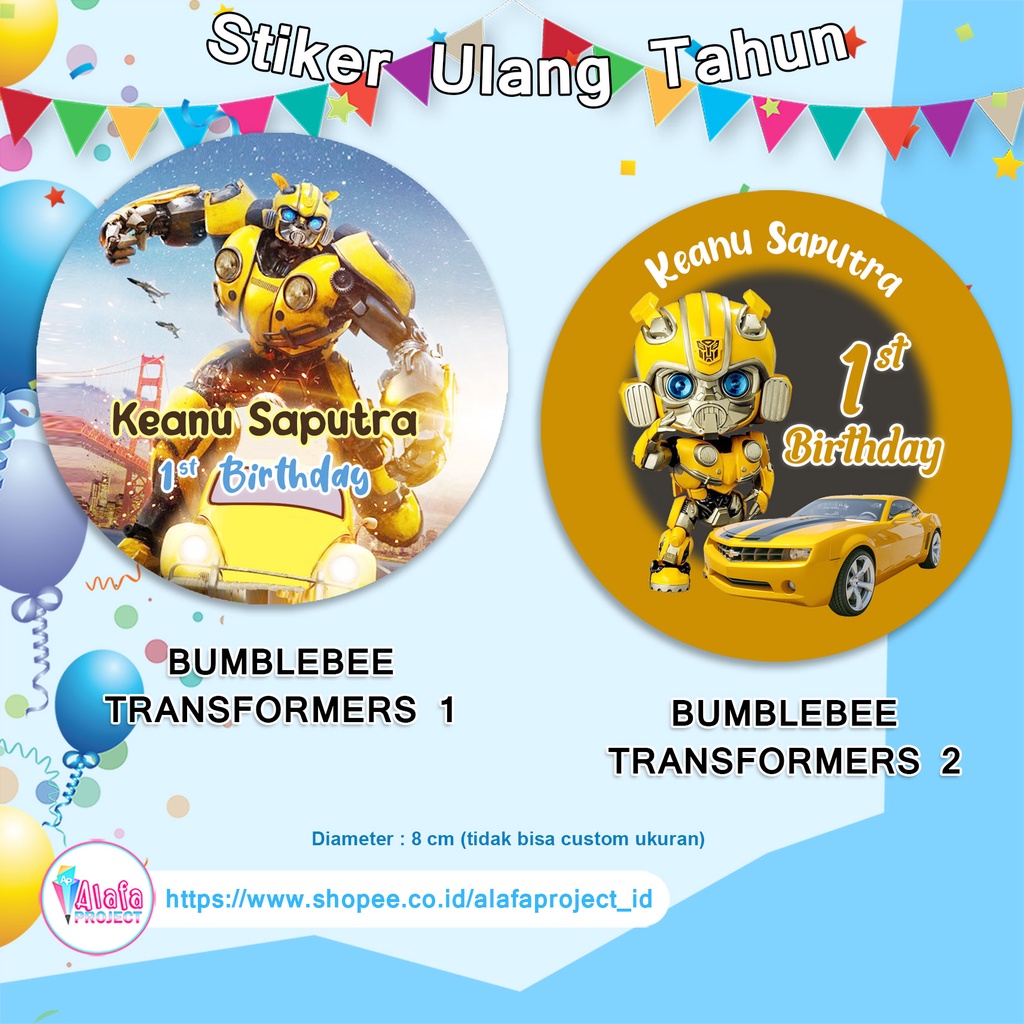 

Alafaproject - Stiker Ulang Tahun BumbbleBee Transformers
