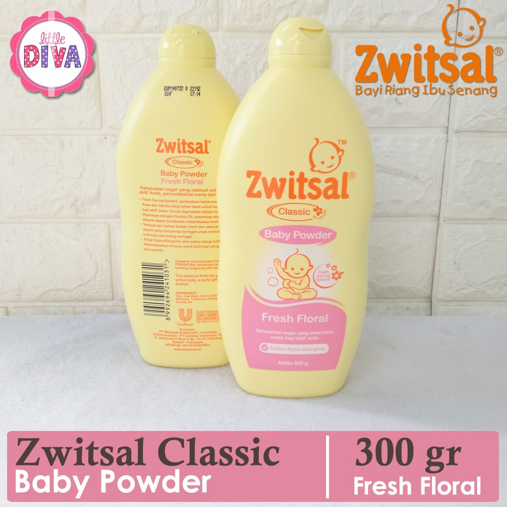 BEDAK BAYI Zwitsal 300 gr BABY POWDER Classic Fresh Floral Soflt Floral