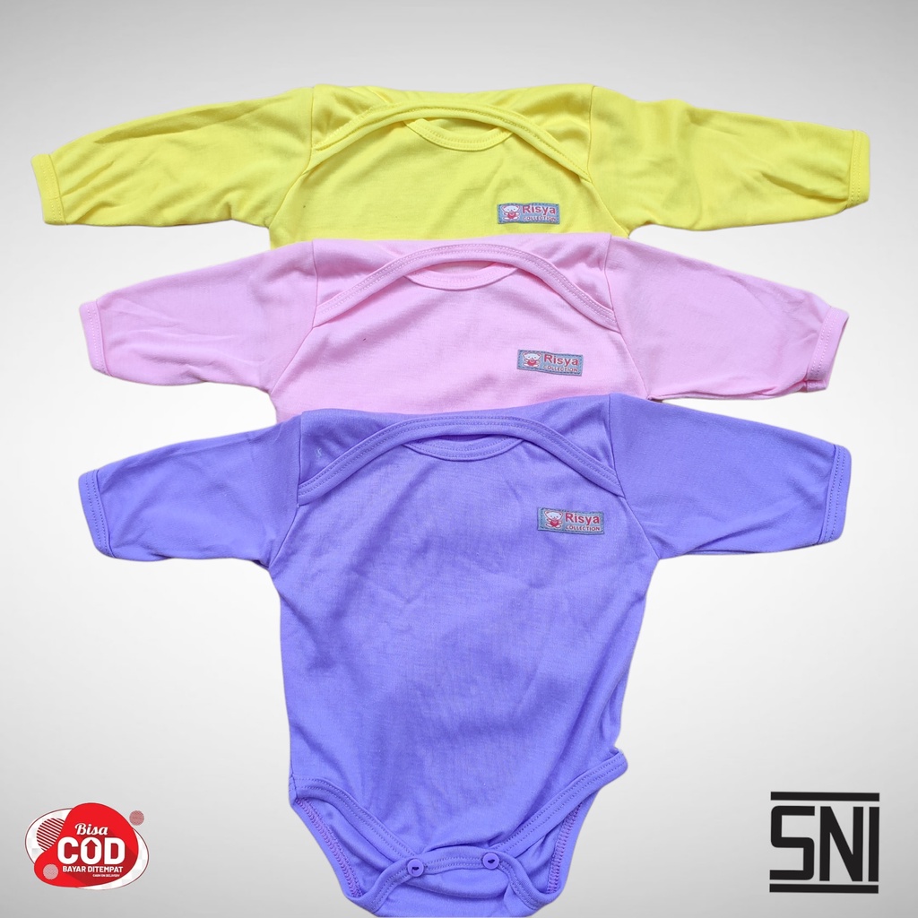 3 Pcs Jumper Pendek Lengan Panjang/ Baju Bayi newborn/ Perlengkapan Bayi