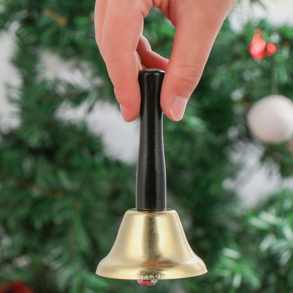 R-flower Christmas Handbell Gold/Silver Mainan Hotel Resepsionis Call Jingle Rlngtones