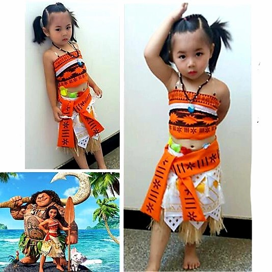 Kostum Princess MOANA Halloween Costume Moana Cosplay Kostum Anak