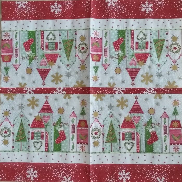 TERLARIS Napkin Decoupage Eropa / Tisue Motif Gambar Natal / Christmas Napkins