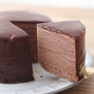 Chocolate Mille Crepe Cake