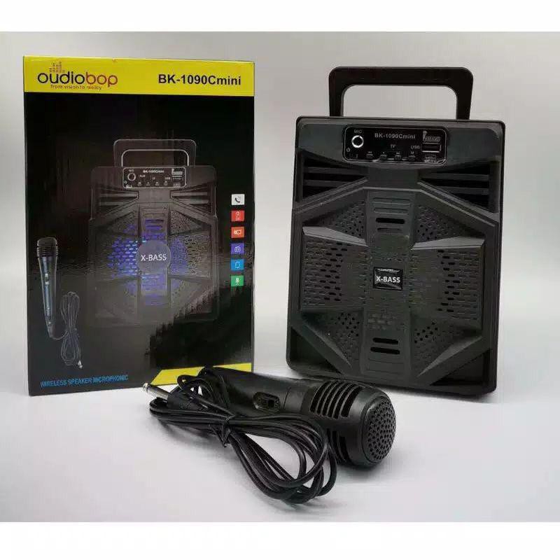 TERMURAH - Speaker Bluetooth Karaoke BK-1090 C MINI Bonus Mic