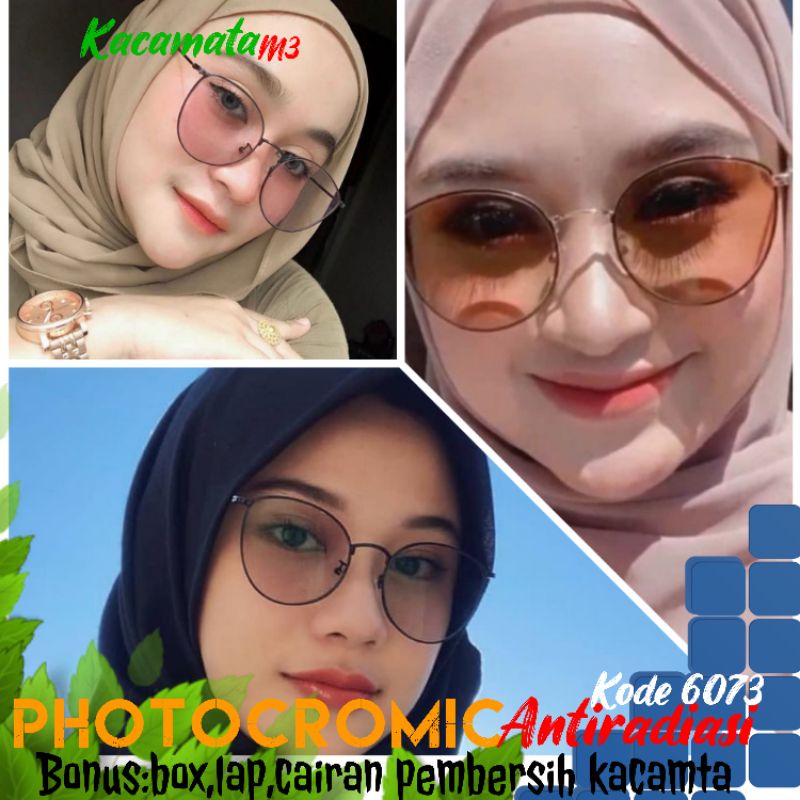 kacamata photocromic antiradiasi boleh pilih yang blueray bisa normal minus plus cilinder tergantung permintaan sampai minus 5 cyl 2 harga masih sama tulis saja pesanan kaka di catatan saat order free box lap cairan pembersih kode 6073 size 52-18-138