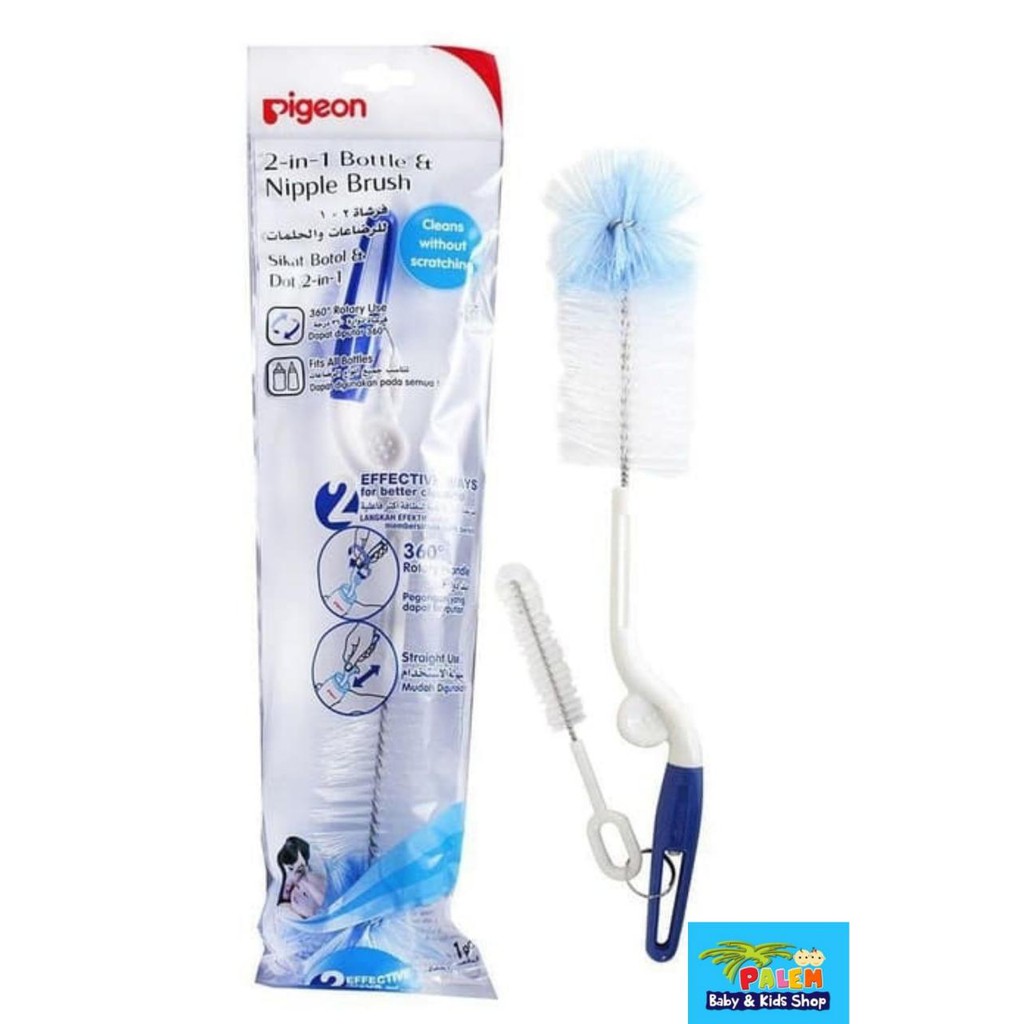 pigeon bottle nipple brush 2in1 sikat botol 45506