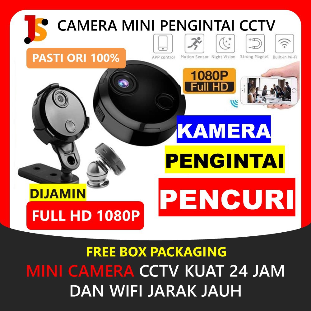 KAMERA MINI SPY CAM CCTV MINI KAMERA PENGINTAI CAMERA MINI WIFI HIDDEN CAMERA KECIL IP CAMERA JS97