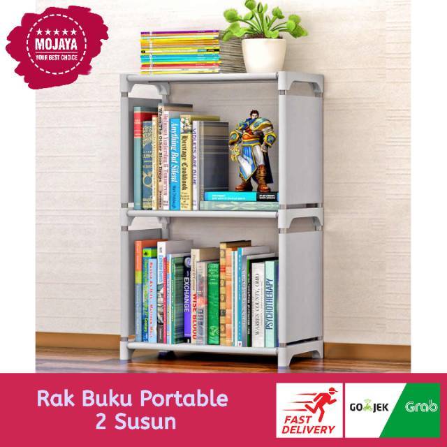 Rak Buku 2 Susun Rak Serbaguna