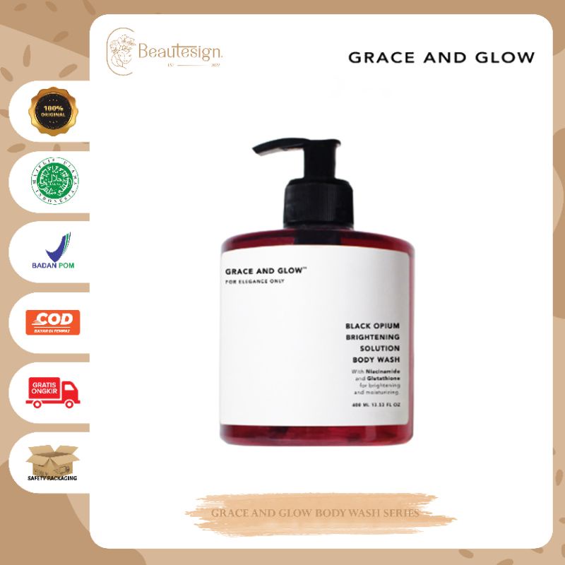 Grace And Glow Series Body Wash - Black Opium Brightening Booster Pear and Freesia Anti Acne Solution