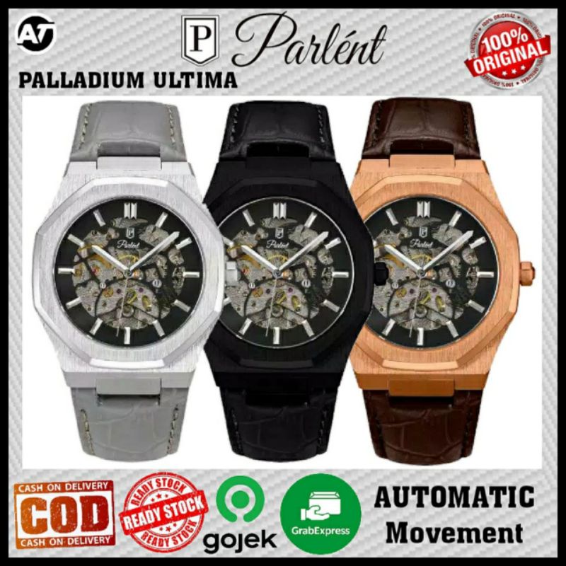 Jam Tangan Pria Automatic Parlent Palladium Ultima Silver - Ultima Gold - Ultima Black ORIGINAL