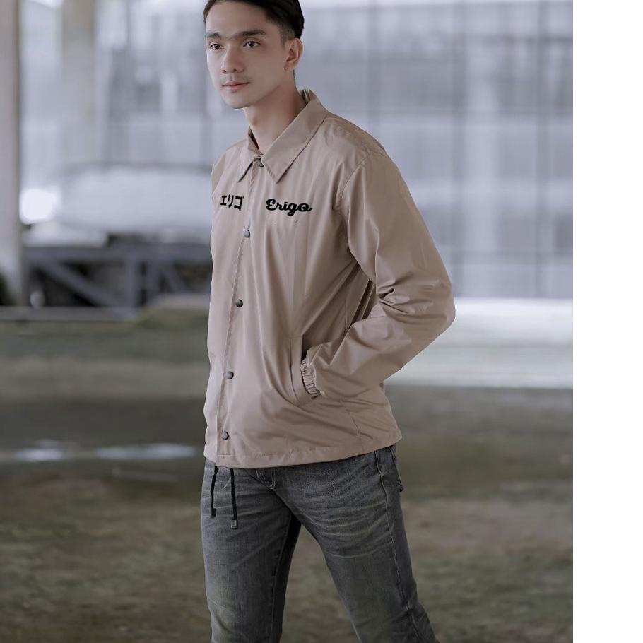 NEW PRODUCT 9424 Jaket coach pria erigo original 100% terbaru warna cream / hitam / army japan full 