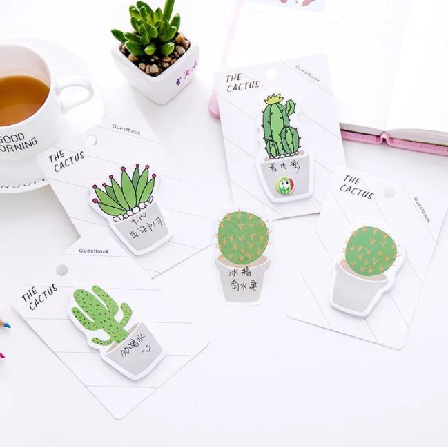 NOTES CACTUS SCRAPBOOK JOURNAL PLANNER DIARY LABEL PEMBATAS BUKU