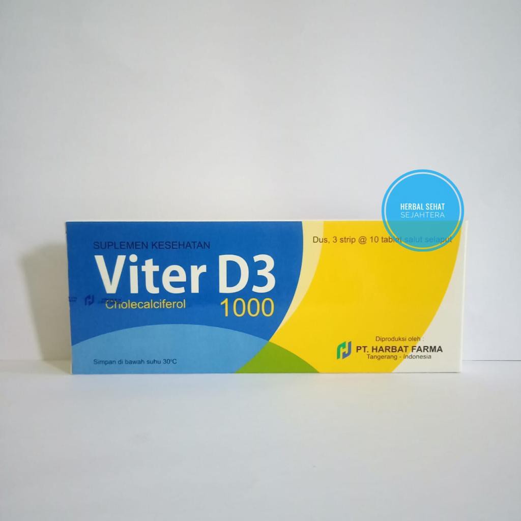 Vitamin D 1000 / Viter D3 1000  Viter D3 1000 Tablet - untuk memenuhi kebutuhan vitamin D - Harbat