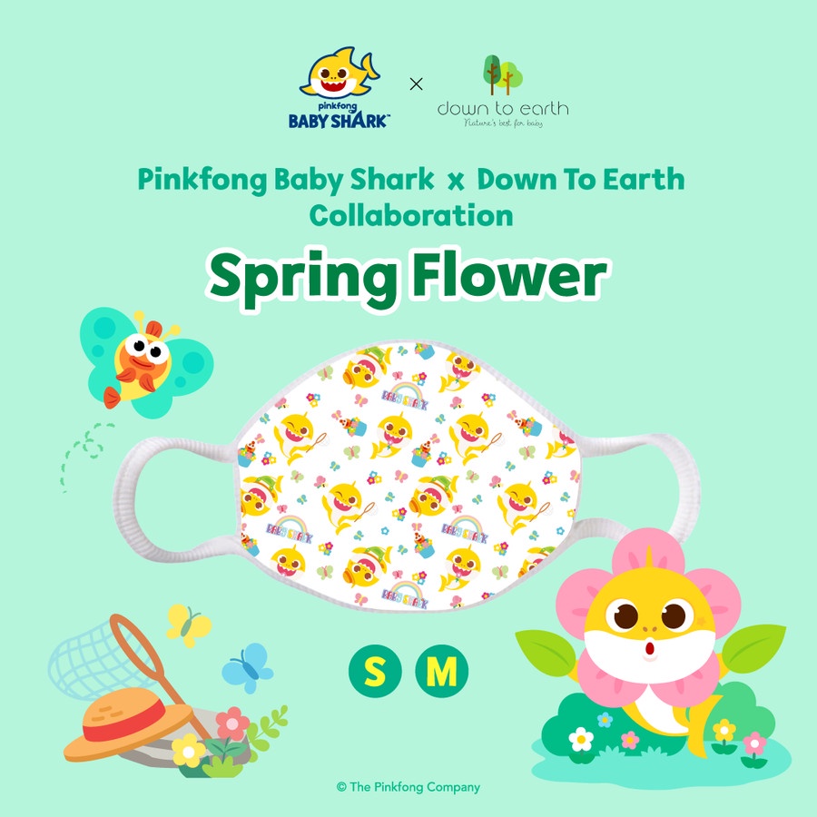 DOWN TO EARTH PINKFRONG BABY SHARK KIDS MASK