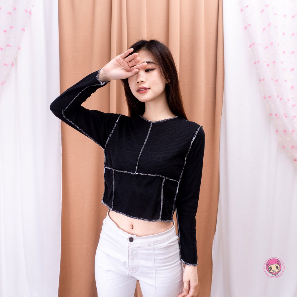 Marie Top Blouse Oversize RIB