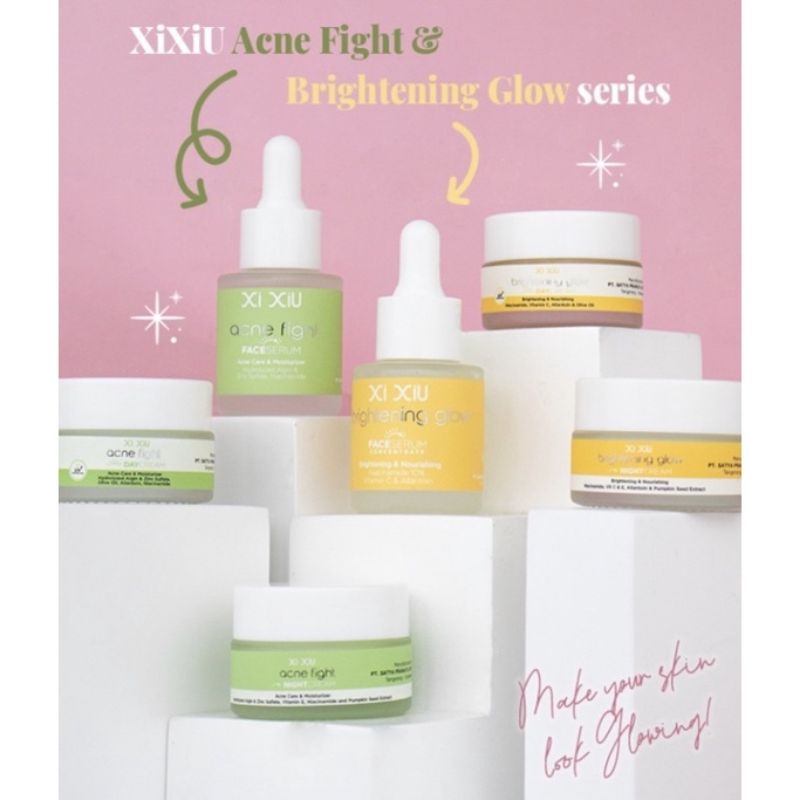 XI XIU ACNE FIGHT / BRIGHTENING / HYDRA MOIST GLOW Series - Cream | Serum |  ❤ jselectiv ❤ XI XIU - ORI✔️BPOM✔️MURAH✔️COD✔️